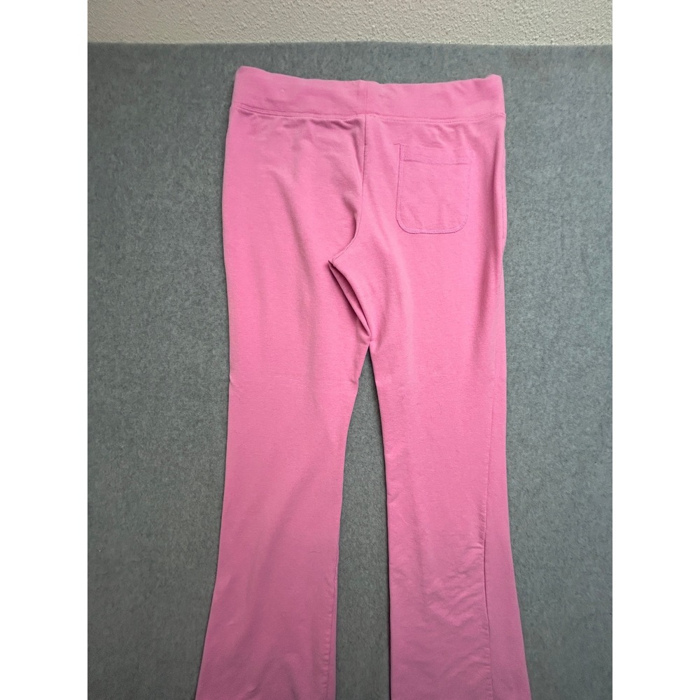 Pink Victoria's Secret Flare Sweatpants Pink Logo Drawstring Lounge Pants Large - Picture 6 of 12